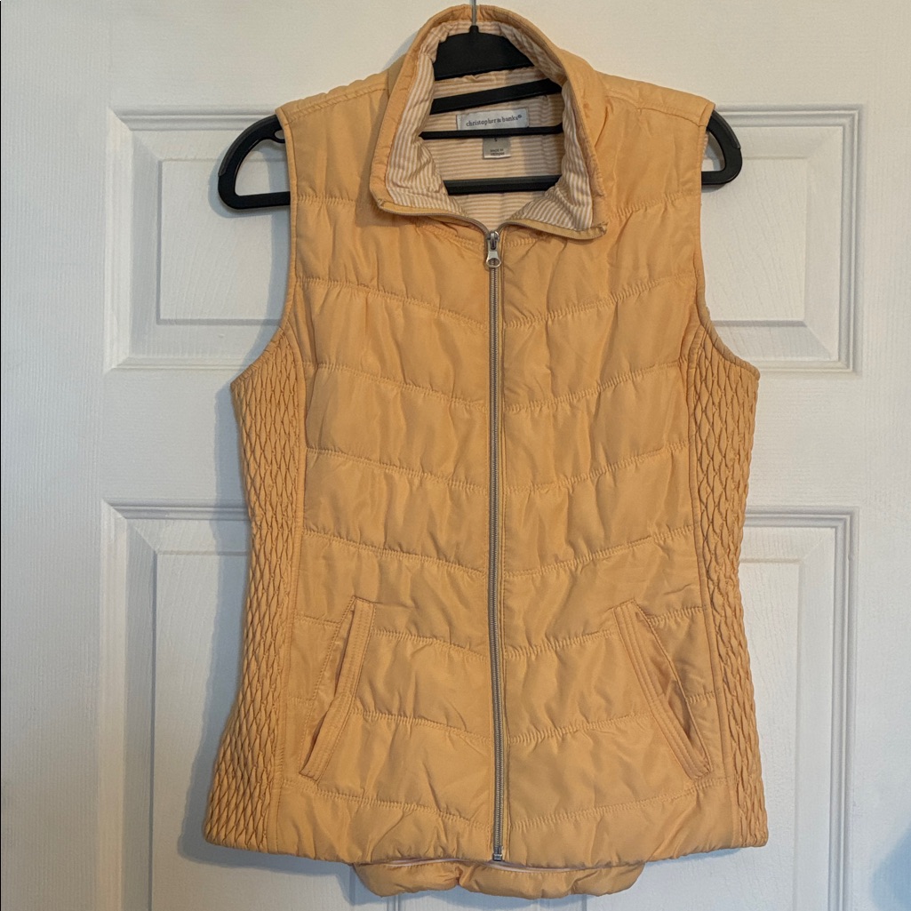 Christopher & Banks Yellow Zip Vest